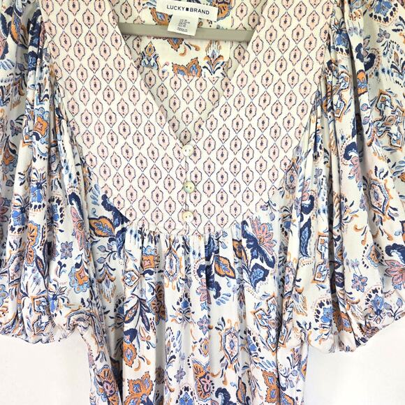 Lucky Brand peasant boho style midi dress. Size medium. - Picture 3 of 7